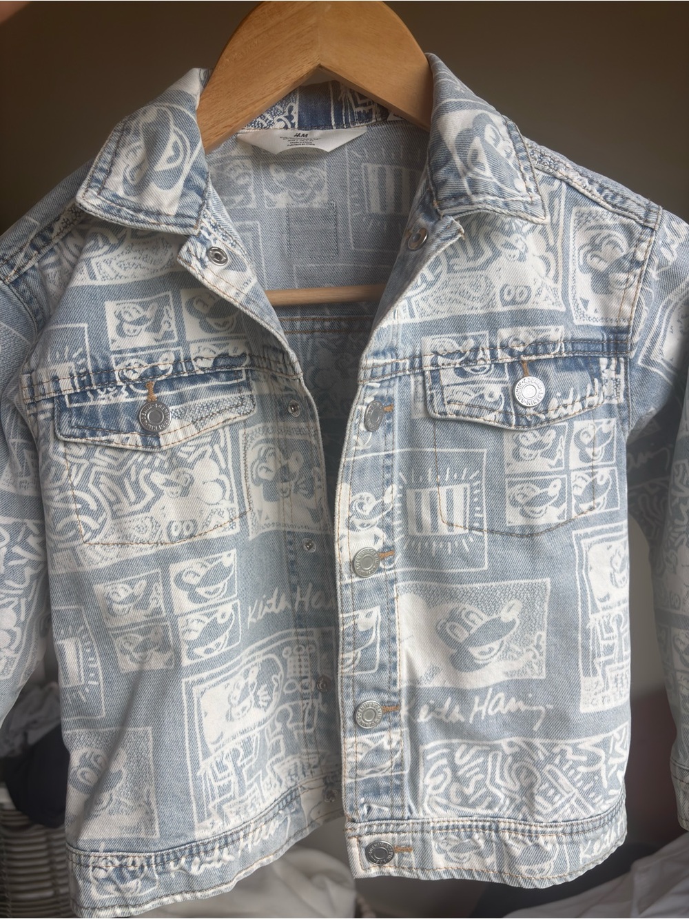 H&M x Disney x Keith Haring Collection- Kids  Printed Denim Jacket